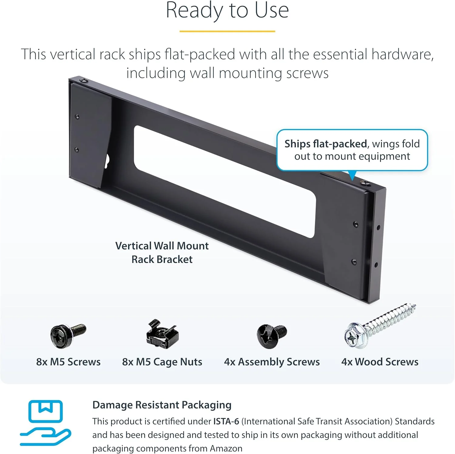 براکت دیواری عمودی 1U استار تک برای تجهیزات قابل نصب در رک 19 اینچی، ظرفیت 55 کیلوگرم، برای پچ پنل ها/سرورها براکت دیواری عمودی 1U استار تک برای تجهیزات قابل نصب در رک 19 اینچی، ظرفیت 55 کیلوگرم، برای پچ پنل ها/سرورها