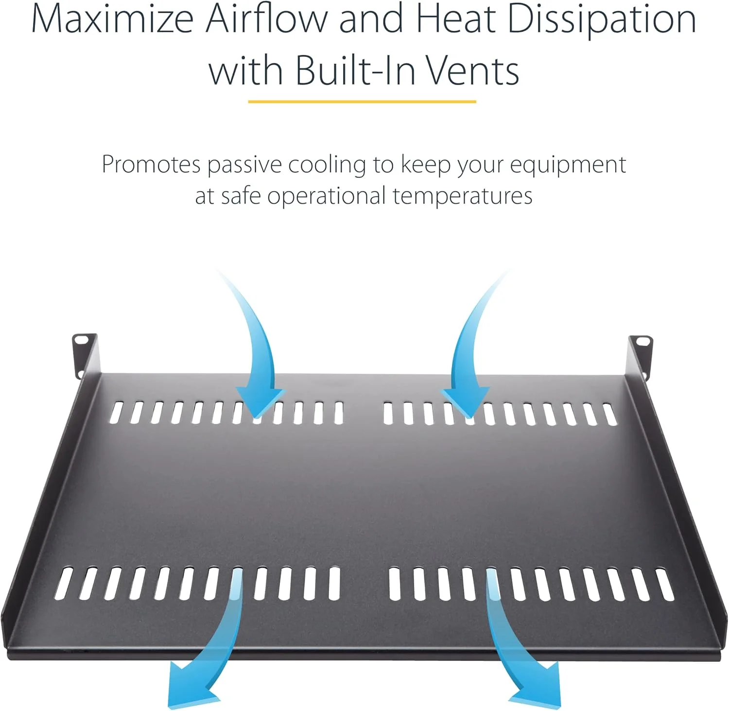 قفسه رک سرور 2 یونیت StarTech.com - قفسه سوراخ دار جهانی برای رک شبکه/سرور 19 اینچی - فولاد سنگین - ظرفیت باربری 23 کیلوگرم - قفسه با عمق 40 سانتی متر، مشکی (CABSHELFV) قفسه رک سرور 2 یونیت StarTech.com - قفسه سوراخ دار جهانی برای رک شبکه/سرور 19 اینچی - فولاد سنگین - ظرفیت باربری 23 کیلوگرم - قفسه با عمق 40 سانتی متر، مشکی (CABSHELFV)