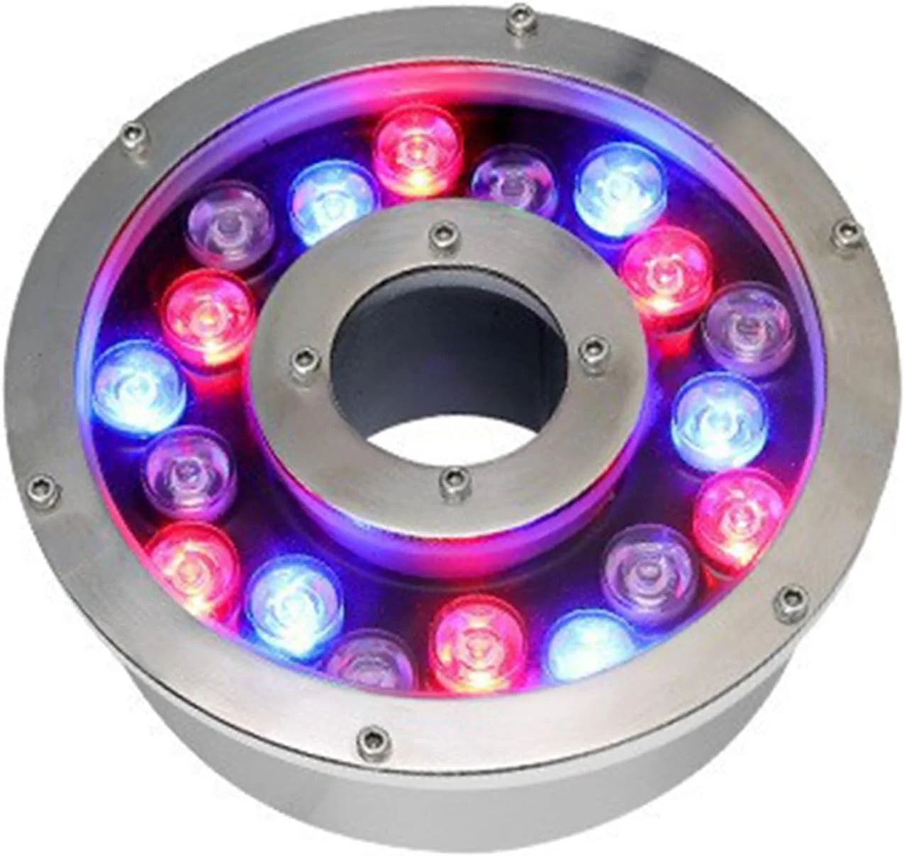 چراغ استخری ال ای دی RGB VSHENG، ولتاژ پایین AC12/24V، ضد آب IP68، چراغ های فواره با تغییر رنگ، چراغ محوطه سازی با کنترل از راه دور برای باغ، استخر، آبشار (RGB-AC12V,15W)