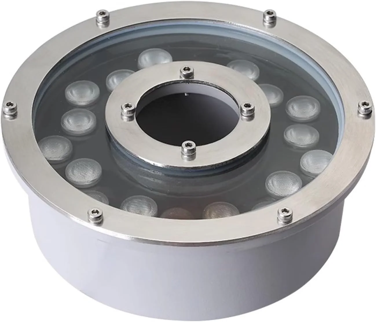 چراغ استخری LED ضد آب IP68 ولتاژ پایین DC12/24V مناسب برای استخرها، آبشارها، آکواریوم ها و برکه ها (سفید گرم، 2)