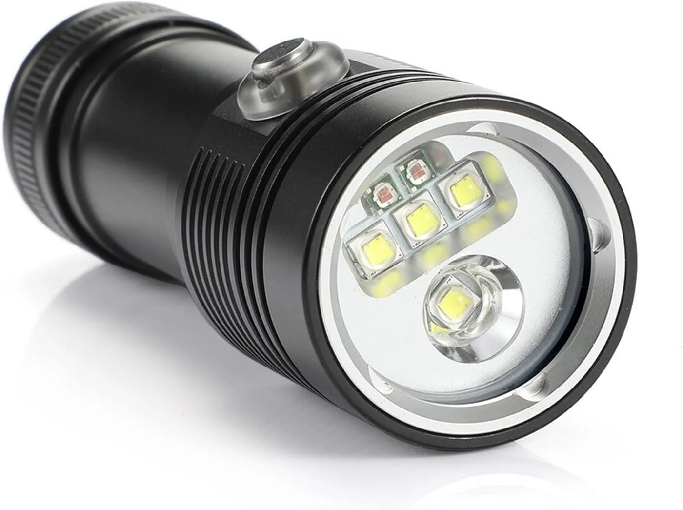 چراغ غواصی LED زیر آب UGFVGYTG، چراغ قوه غواصی، چراغ پرکننده ویدئو زیر آب، چراغ عکاسی XM-L2 نور سفید نور قرمز، چراغ قوه ضد آب دوزیست