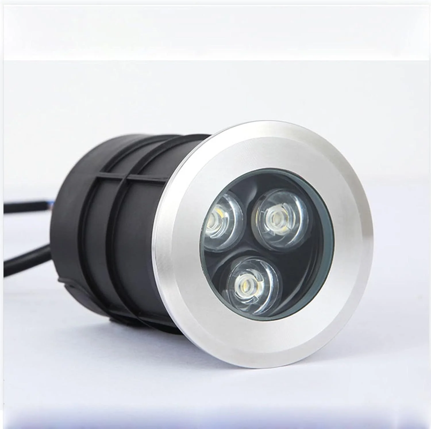 چراغ های LED ضد آب - چراغ فواره 3 وات IP68، چراغ منظره توکار LED ولتاژ پایین 12/24 ولت، برای روشنایی باغ، پاسیو، پله ها، استخر (رنگ: زرد، اندازه: 1 وات (220 ولت))