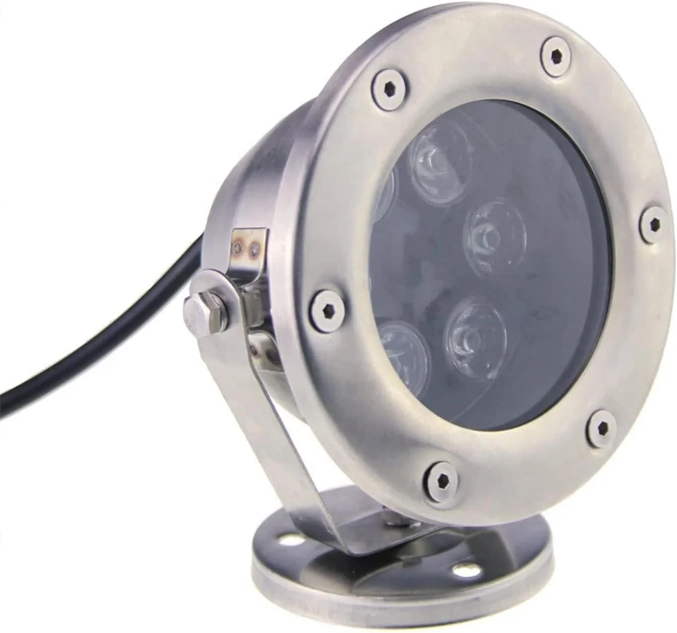 چراغ فواره LED غوطه ور - چراغ زیر آب استخر LED، نورافکن زیر آب فواره استیل ضد زنگ، چراغ محوطه سازی ضد آب IP68، برای استخر مهمانی باغ (رنگ: سفید گرم)