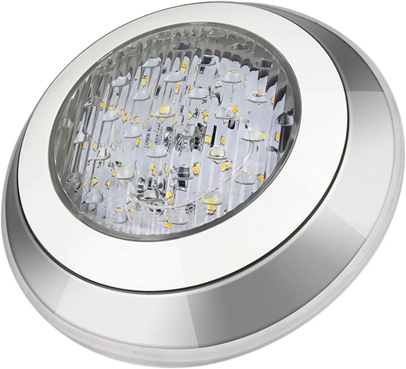 چراغ فواره حلقه ای LED زیر آب OnSaya - چراغ استخر LED ضد زنگ IP68، چراغ شب زیر آب توکار نورپردازی منظره (رنگ: نور سفید گرم، اندازه: 36 وات (12 ولت))