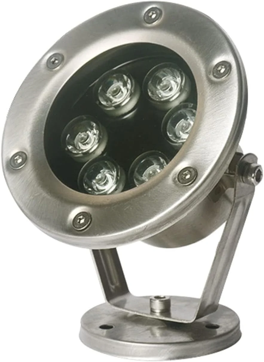 چراغ استخری LED زیر آب - چراغ فواره LED غوطه ور - نورافکن زیر آب فواره استیل ضد زنگ، چراغ محوطه سازی ضد آب IP68 برای باغ استخر مهمانی (رنگ: قرمز، اندازه