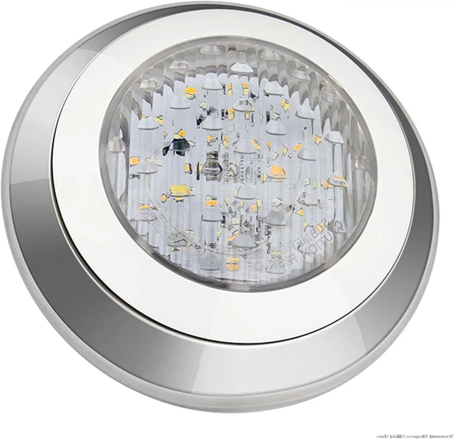 چراغ فواره حلقه ای LED زیر آب - چراغ استخری LED ضد زنگ Ip68 - AC/DC 12/24V 6-54W نقره ای Ip68 چراغ های ضد آب زیر آب (رنگ: Rgb (قرمز سبز آبی)، اندازه: 9w)