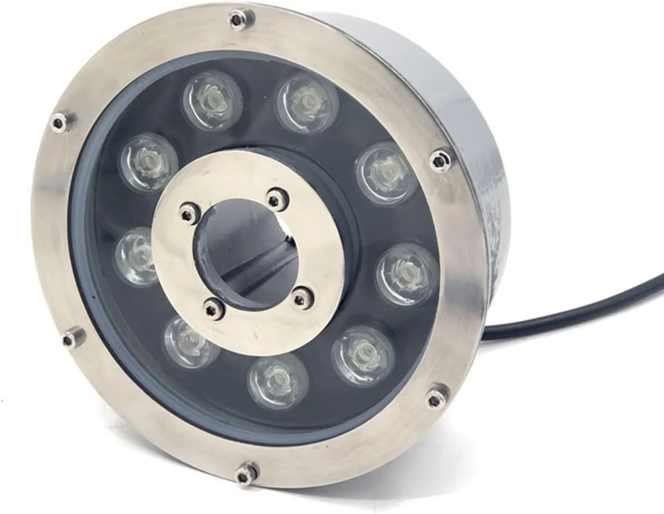 چراغ فواره حلقه ای LED - چراغ فواره LED ضد آب - چراغ استخری LED، 12 ولت IP68 ضد آب با سوراخ میانی برای روشنایی حوض، چراغ زیر آب LED، چراغ تغییر رنگ RGB برای ویژگی های آبی (رنگ