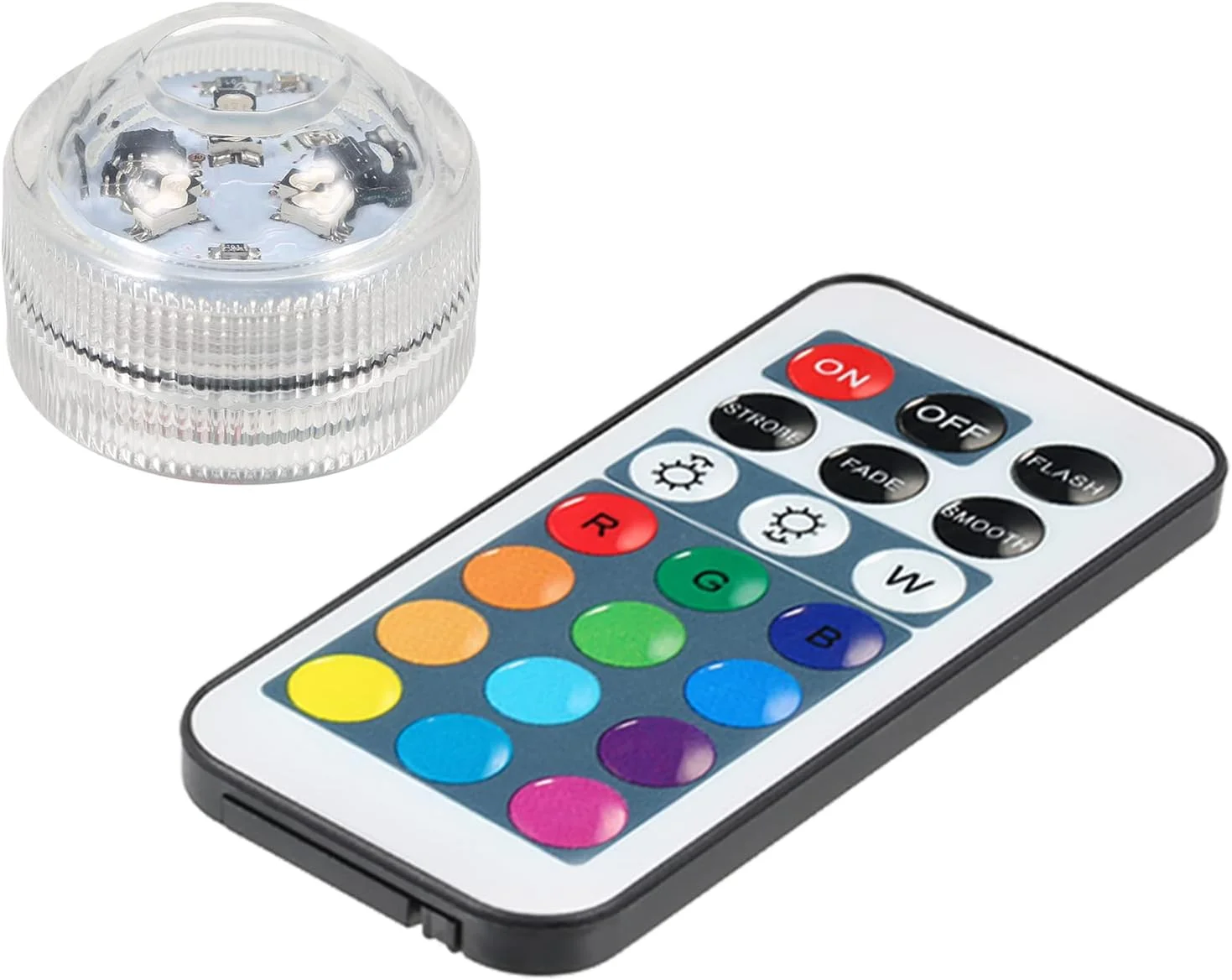 چراغ غوطه ور LED مینی Labymos RGB، چراغ رنگارنگ زیر آب، نور شمع با استاندارد IP68 و کنترل از راه دور