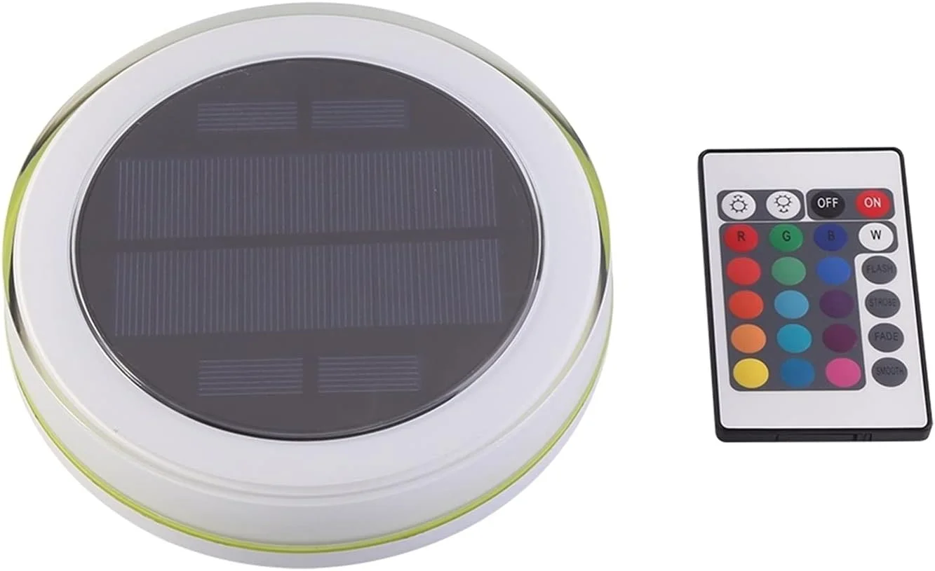 چراغ استخری LED خورشیدی RGB، چراغ شناور حوض و استخر با کنترل از راه دور، ضد آب و صرفه جویی در انرژی