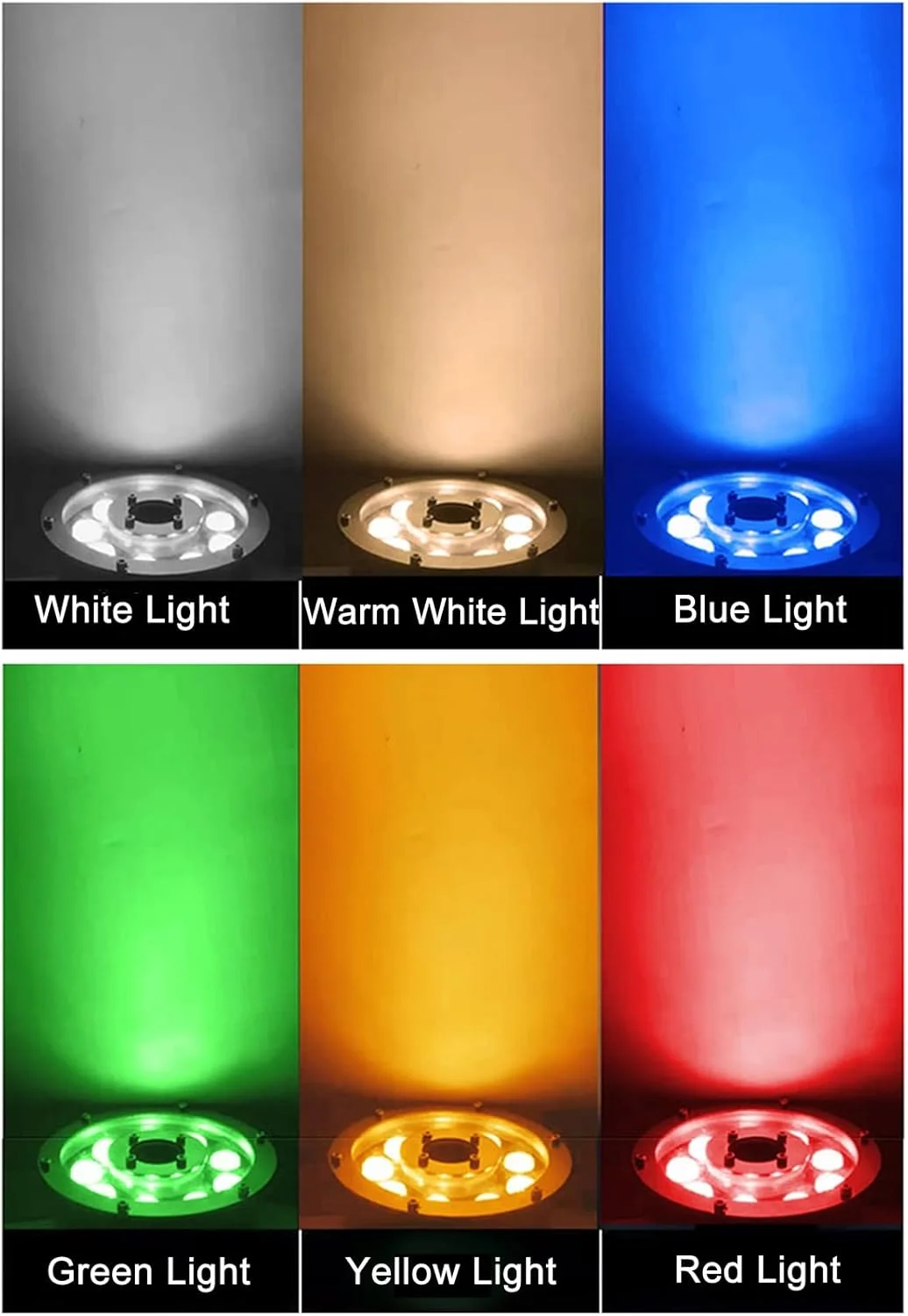 چراغ فواره حلقه ای LED، نورافکن منظره زیر آب غوطه ور سوراخ میانی 12 ولت/24 ولت IP68 برای استخر فواره باغ (قرمز، 12 وات (24 ولت)) چراغ فواره حلقه ای LED، نورافکن منظره زیر آب غوطه ور سوراخ میانی 12 ولت/24 ولت IP68 برای استخر فواره باغ (قرمز، 12 وات (24 ولت))