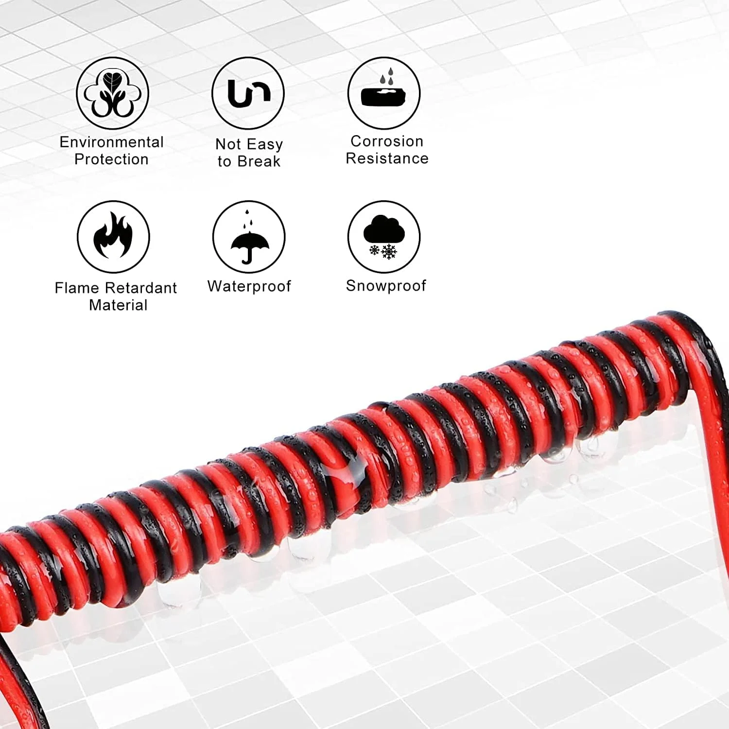 سیم برق 10 متری 22AWG، کابل سیم قرمز مشکی 2 هسته ای، کابل سیم удлинитель، برای چراغ نوار LED خودرو سیم برق 10 متری 22AWG، کابل سیم قرمز مشکی 2 هسته ای، کابل سیم удлинитель، برای چراغ نوار LED خودرو