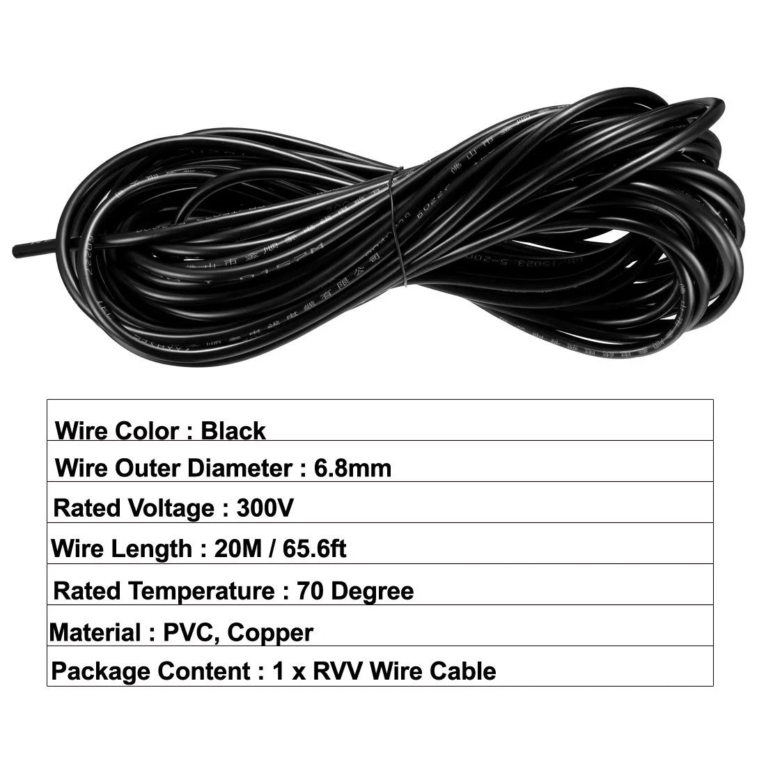 سیم کابل RVV اکسل، سیم مسی 3 هسته ای، طول 20 متر، مشکی سیم کابل RVV اکسل، سیم مسی 3 هسته ای، طول 20 متر، مشکی