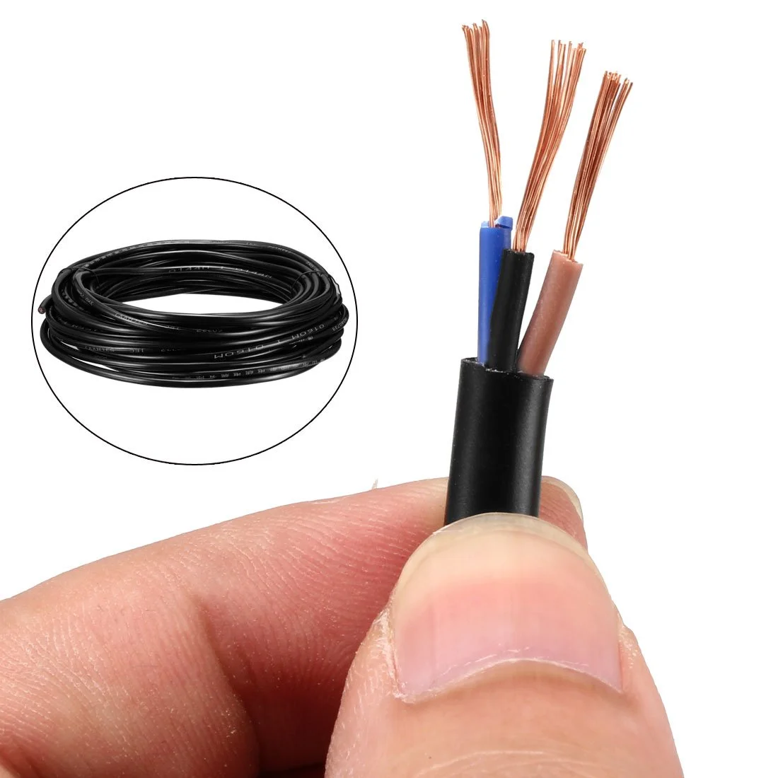 سیم کابل RVV uxcell سیم مسی سیم برق 3 هسته ای طول 20 متر مشکی سیم کابل RVV uxcell سیم مسی سیم برق 3 هسته ای طول 20 متر مشکی