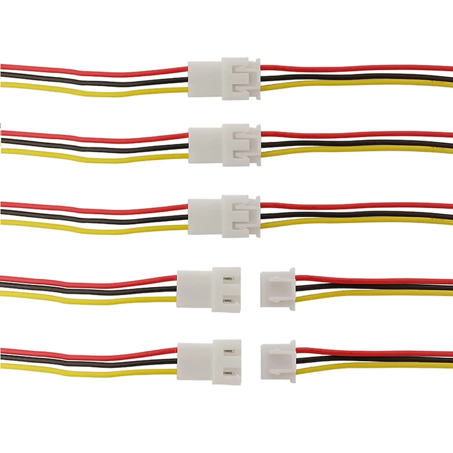 20 جفت کانکتور 3 پین JST XH 2.54mm، کانکتور مادگی و نری با فاصله 2.54mm به همراه سیم توسعه 200mm 26AWG 20 جفت کانکتور 3 پین JST XH 2.54mm، کانکتور مادگی و نری با فاصله 2.54mm به همراه سیم توسعه 200mm 26AWG