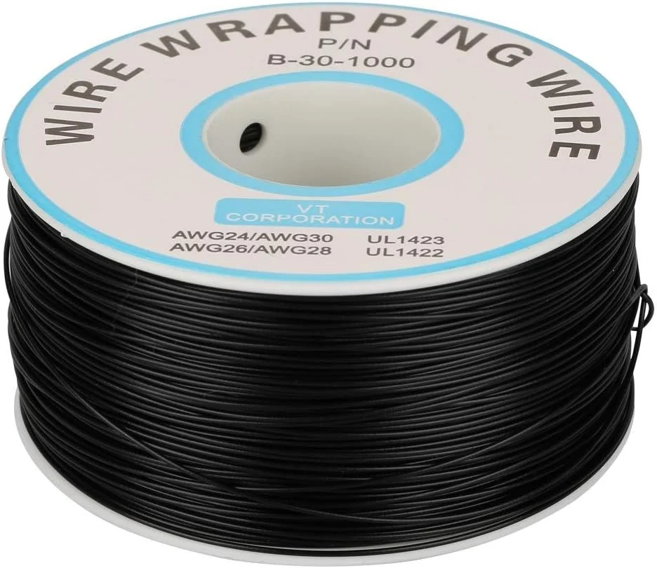 سیم روکش دار 30AWG تک هسته ای مسی با قطر هسته 0.25 میلی متر (مشکی) سیم روکش دار 30AWG تک هسته ای مسی با قطر هسته 0.25 میلی متر (مشکی)