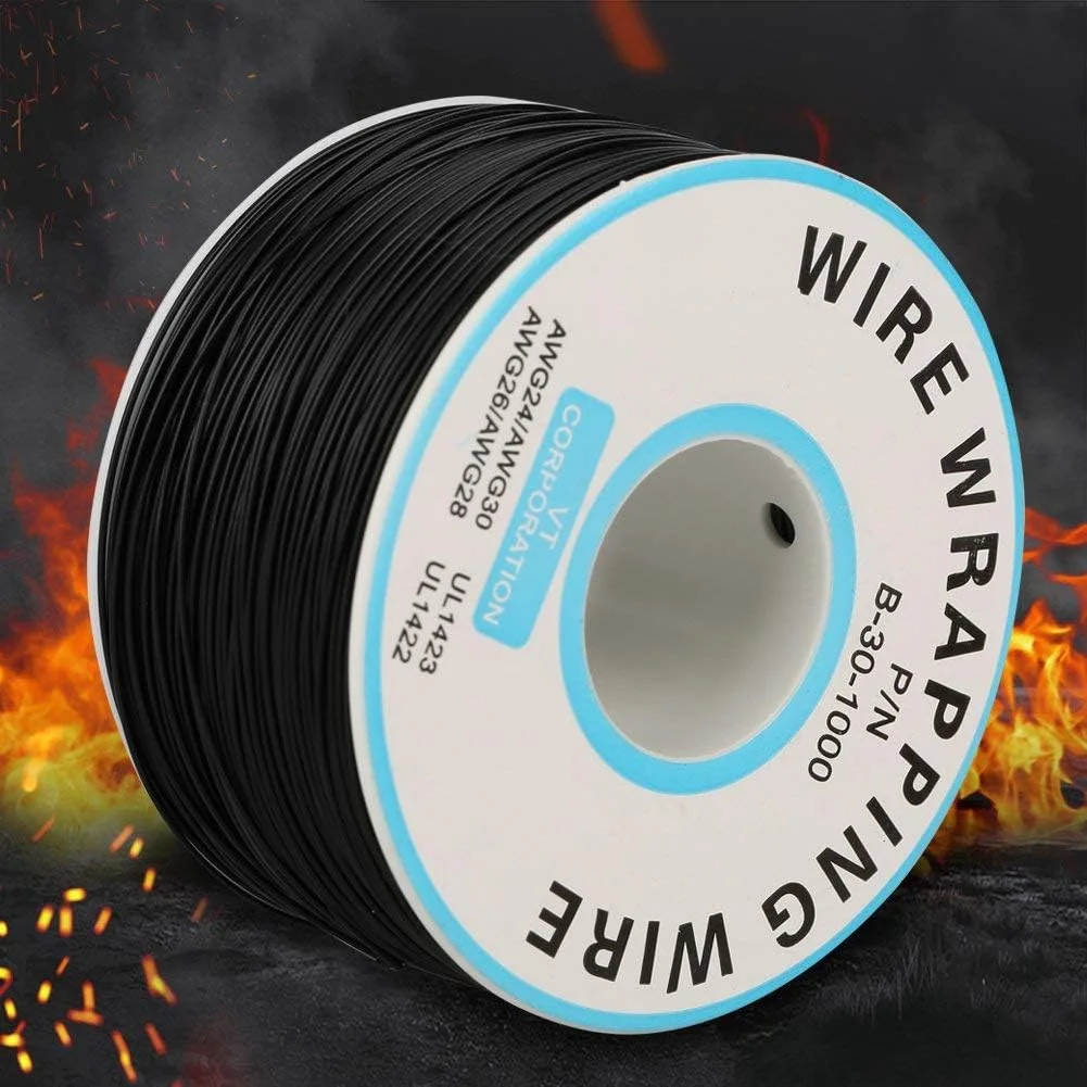 سیم روکش دار 30AWG تک هسته ای مسی با قطر هسته 0.25 میلی متر (مشکی) سیم روکش دار 30AWG تک هسته ای مسی با قطر هسته 0.25 میلی متر (مشکی)