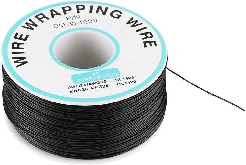 سیم روکش دار 30AWG سیم تک رشته سیم مسی 0.25 میلی متر 250 متر 300 ولت مشکی سیم روکش دار 30AWG سیم تک رشته سیم مسی 0.25 میلی متر 250 متر 300 ولت مشکی