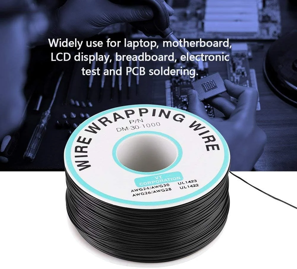 سیم روکش دار 30AWG سیم تک رشته سیم مسی 0.25 میلی متر 250 متر 300 ولت مشکی سیم روکش دار 30AWG سیم تک رشته سیم مسی 0.25 میلی متر 250 متر 300 ولت مشکی