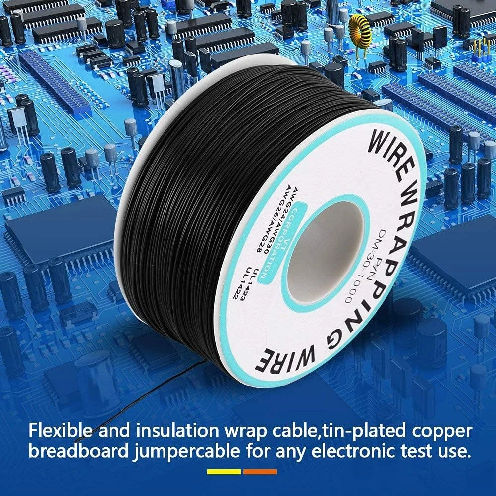 سیم روکش دار 30AWG سیم تک رشته سیم مسی 0.25 میلی متر 250 متر 300 ولت مشکی سیم روکش دار 30AWG سیم تک رشته سیم مسی 0.25 میلی متر 250 متر 300 ولت مشکی