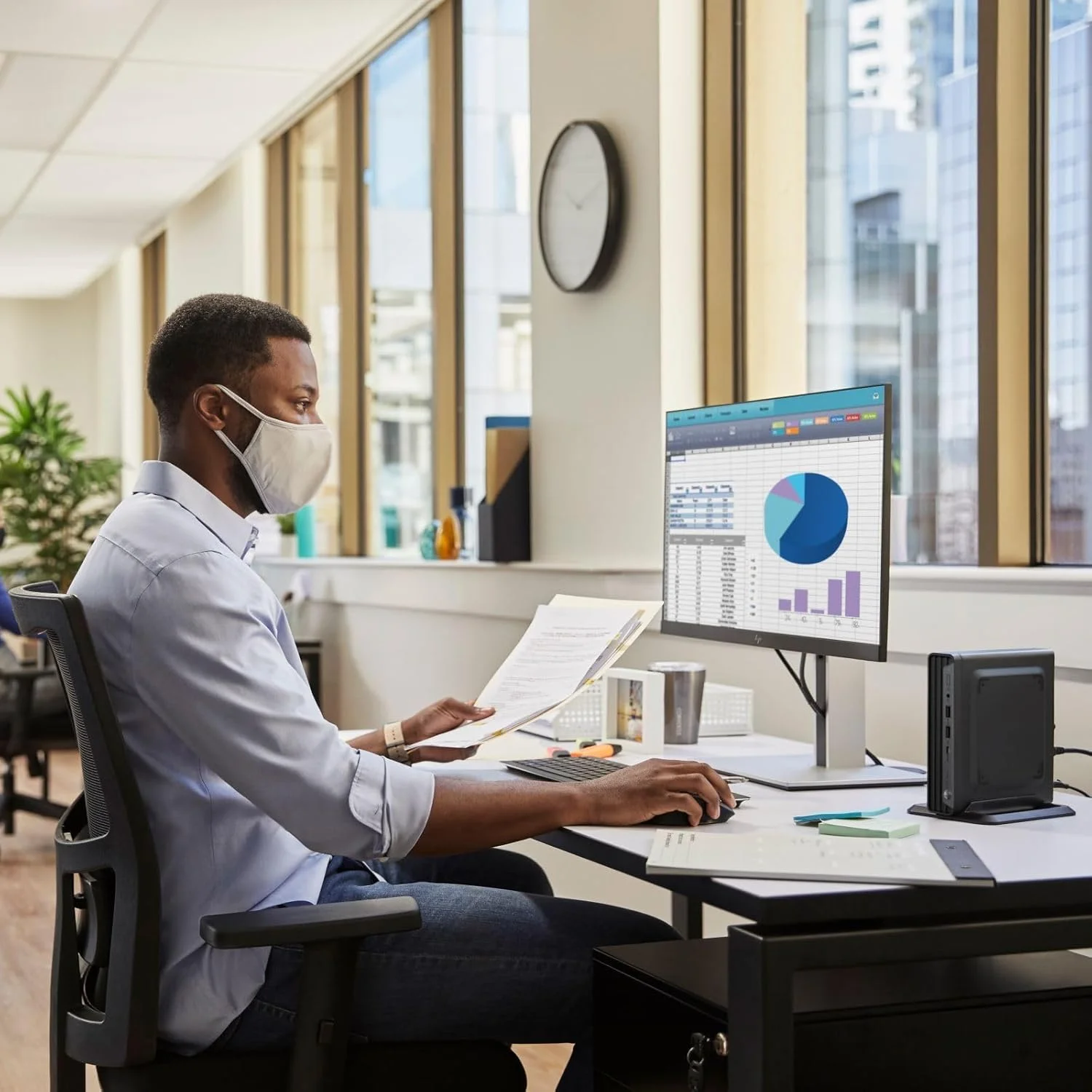 HP Inc. Pro Mini 400 G9 Core i5-14500T با 8 گیگابایت رم، 256 گیگابایت SSD و Win11Pro - 937T8EA