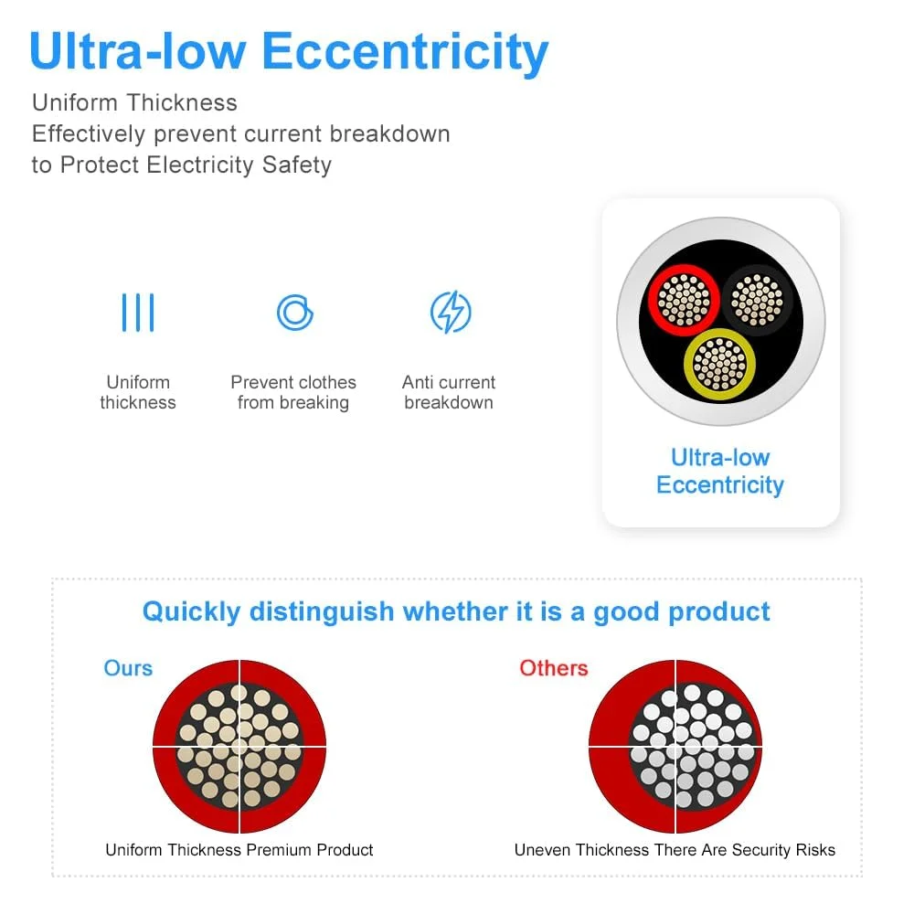 سیم انعطاف پذیر U.E – 3 هسته x 2.5 میلی متر مربع – 70 درجه سانتیگراد – H05VV-F 100% مس – سفید – ساخت ترکیه – کابل برق بادوام (3 متر) سیم انعطاف پذیر U.E – 3 هسته x 2.5 میلی متر مربع – 70 درجه سانتیگراد – H05VV-F 100% مس – سفید – ساخت ترکیه – کابل برق بادوام (3 متر)