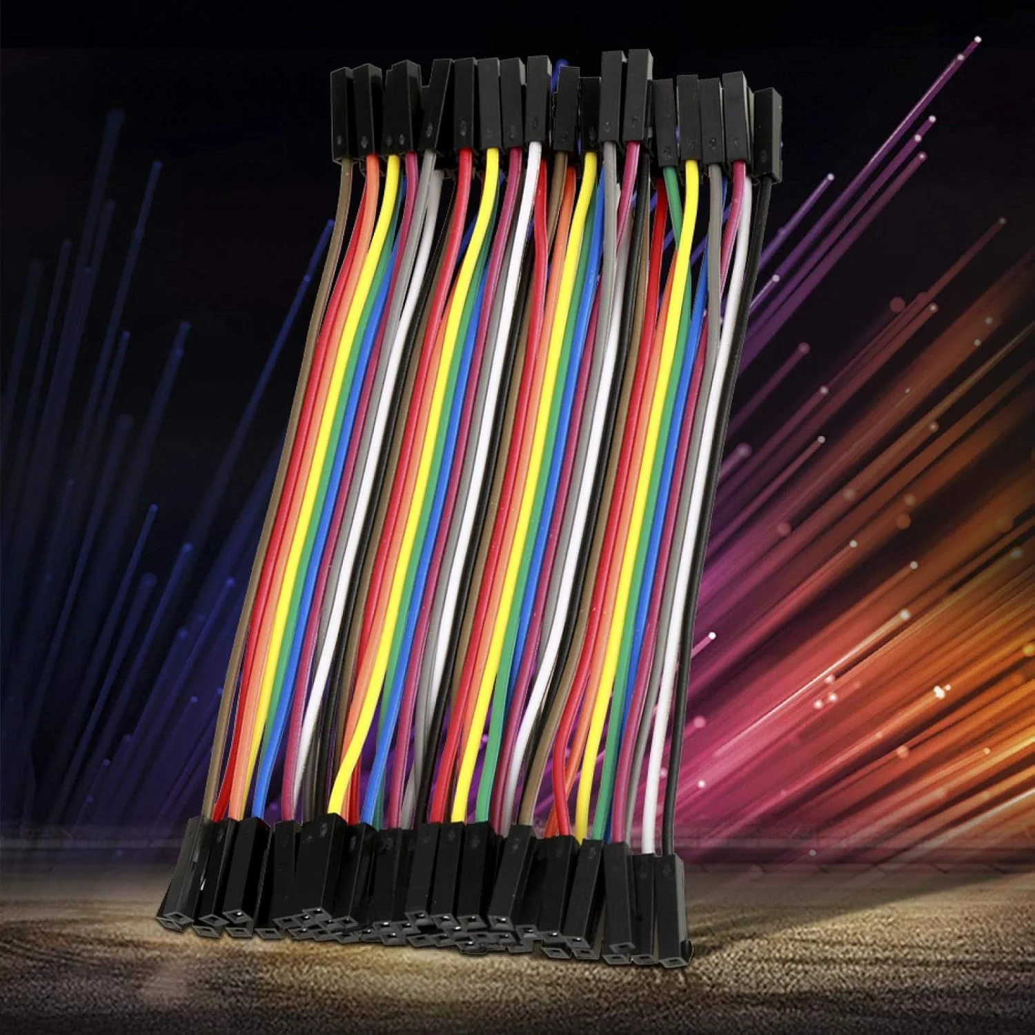 کابل های روبانی اتصال پین Velaurs، سیم های جامپر روبانی، سیم های مسی با طراحی قابل حمل، برد الکتریکی برای تعمیر، ساخت و ساز و بردبورد کابل های روبانی اتصال پین Velaurs، سیم های جامپر روبانی، سیم های مسی با طراحی قابل حمل، برد الکتریکی برای تعمیر، ساخت و ساز و بردبورد