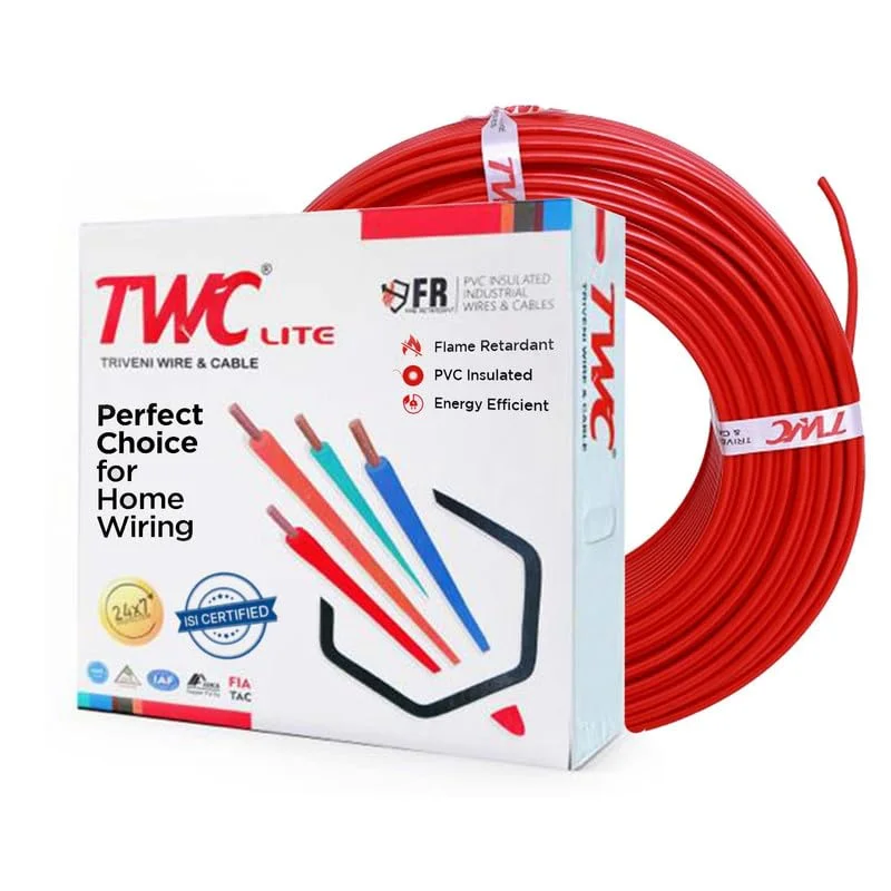 سیم برق تک رشته ای TWC Lite قرمز 1.5 میلی متر مربع 90 متری | سیم مسی | کابل بدون سرب مقاوم در برابر حرارت و شعله | سیم بدون هالوژن با دود کم برای سیم کشی برق خانگی و صنعتی سیم برق تک رشته ای TWC Lite قرمز 1.5 میلی متر مربع 90 متری | سیم مسی | کابل بدون سرب مقاوم در برابر حرارت و شعله | سیم بدون هالوژن با دود کم برای سیم کشی برق خانگی و صنعتی