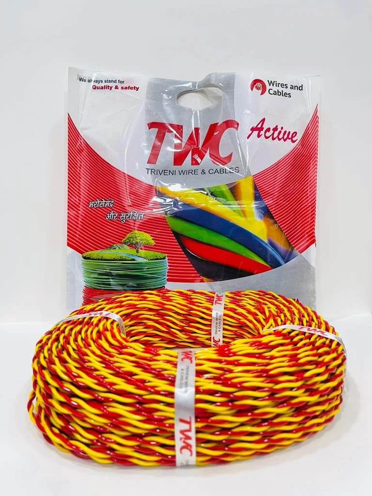 سیم برق انعطاف پذیر زرد TWC با هسته فعال 14/76-90 متری | سیم مسی PVC عایق شده | کابل برای مصارف خانگی و صنعتی | مقاوم در برابر آتش سیم برق انعطاف پذیر زرد TWC با هسته فعال 14/76-90 متری | سیم مسی PVC عایق شده | کابل برای مصارف خانگی و صنعتی | مقاوم در برابر آتش