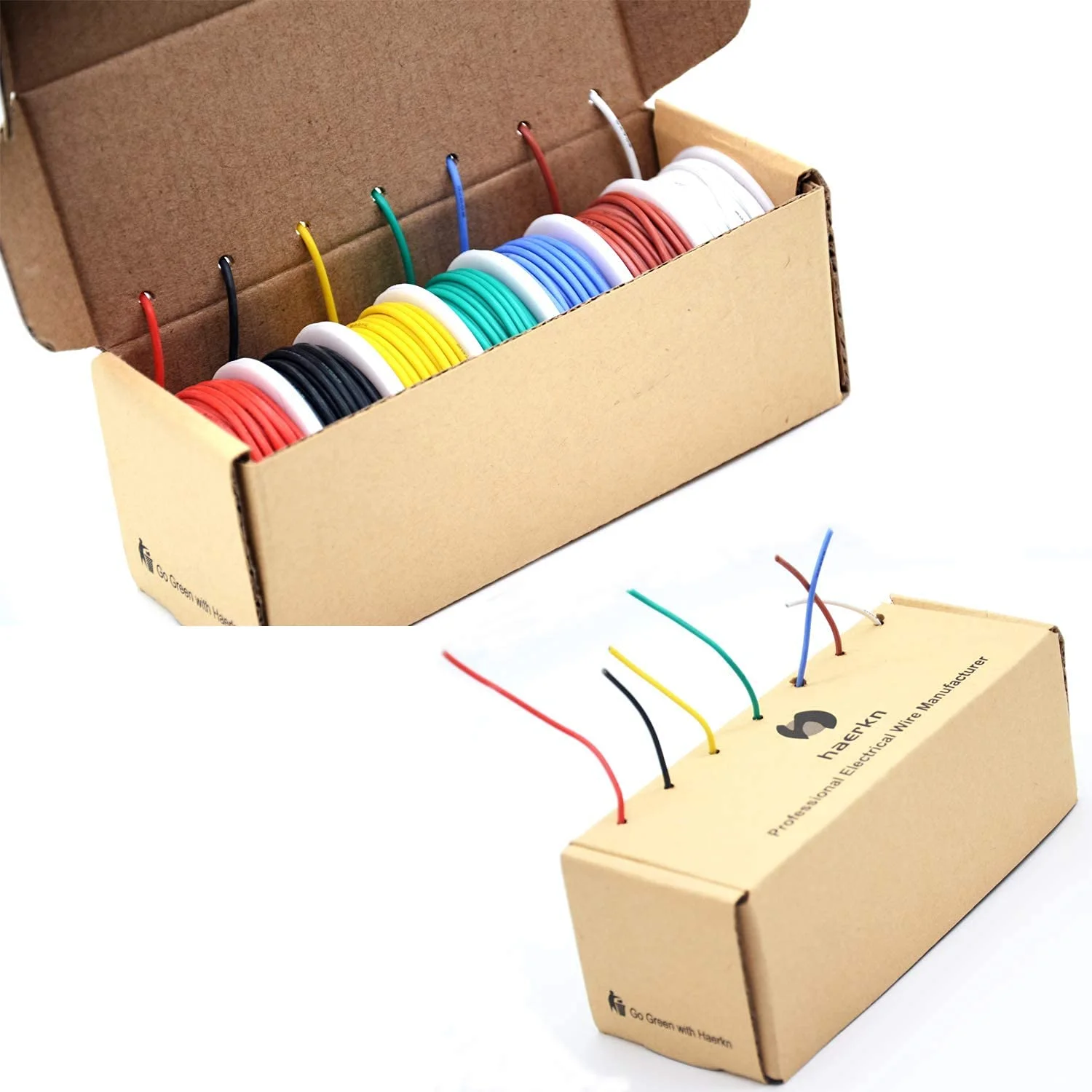 سیم برق سیلیکونی TOOLAE - Improv - گیج 22، 7 رنگ (8 متر)، سیم قلع اندود افشان نرم و منعطف