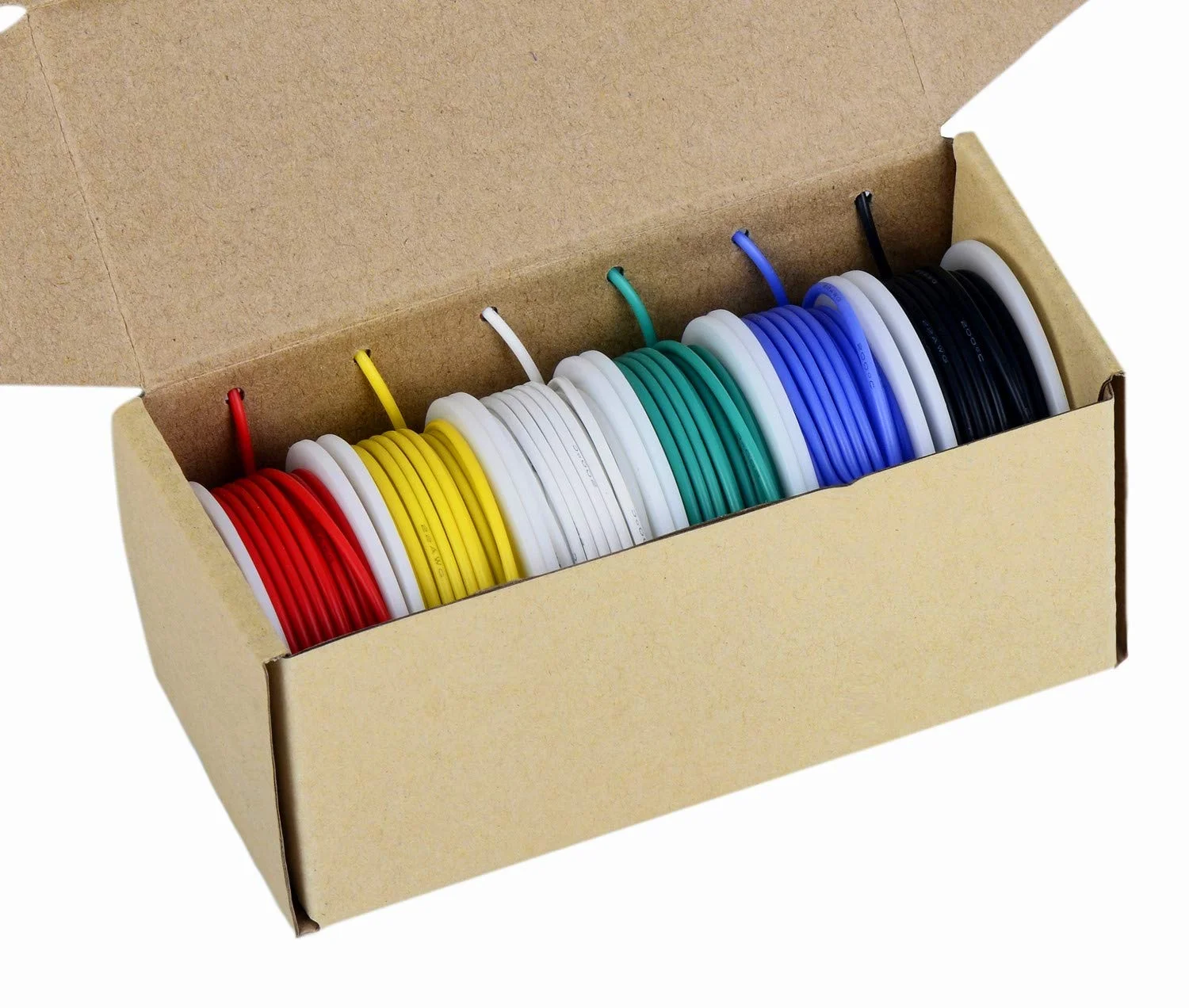 سیم سیلیکونی انعطاف پذیر TUOFENG با سیم 20awg، سیم های مسی قلع اندود 20 گیج با عایق لاستیک سیلیکونی (6 رنگ مختلف 23 فوت / 7 متر هر کدام) (OD: 1.75 میلی متر) 600 ولت سیم رشته ای کیت سیم اتصال سیم سیلیکونی انعطاف پذیر TUOFENG با سیم 20awg، سیم های مسی قلع اندود 20 گیج با عایق لاستیک سیلیکونی (6 رنگ مختلف 23 فوت / 7 متر هر کدام) (OD: 1.75 میلی متر) 600 ولت سیم رشته ای کیت سیم اتصال