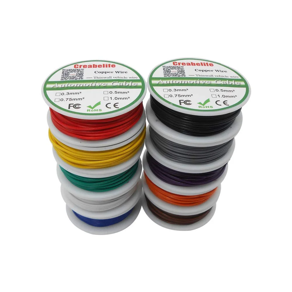 TOOLAE - سیم خودرویی 6 متری 0.75 MM2، کابل خودرو 12/24 ولت، هسته سیم مسی رشته ای 24/0.2 میلی متری، سیم اتصال نازک خودرو (صورتی 6 متر) TOOLAE - سیم خودرویی 6 متری 0.75 MM2، کابل خودرو 12/24 ولت، هسته سیم مسی رشته ای 24/0.2 میلی متری، سیم اتصال نازک خودرو (صورتی 6 متر)