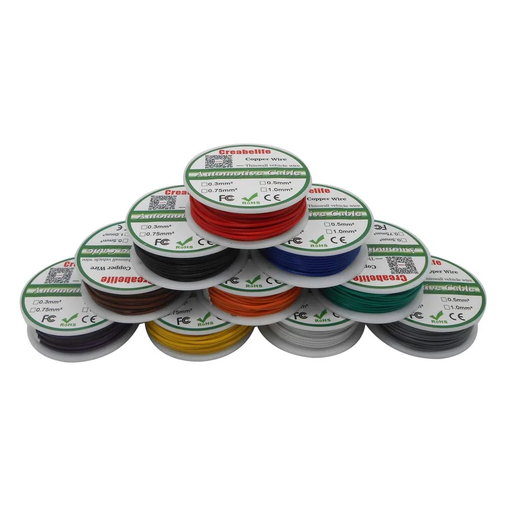 TOOLAE - سیم خودرویی 6 متری 0.75 MM2، کابل خودرو 12/24 ولت، هسته سیم مسی رشته ای 24/0.2 میلی متری، سیم اتصال نازک خودرو (صورتی 6 متر) TOOLAE - سیم خودرویی 6 متری 0.75 MM2، کابل خودرو 12/24 ولت، هسته سیم مسی رشته ای 24/0.2 میلی متری، سیم اتصال نازک خودرو (صورتی 6 متر)