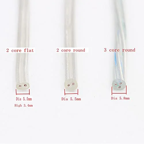 سیم برق شفاف پی وی سی TOOLAE - 2 یا 3 هسته ای 0.75mm2 کابل گرد سیم برق شفاف برای کابل افزایش طول چراغ آویز (3 هسته ای گرد 5 متری) سیم برق شفاف پی وی سی TOOLAE - 2 یا 3 هسته ای 0.75mm2 کابل گرد سیم برق شفاف برای کابل افزایش طول چراغ آویز (3 هسته ای گرد 5 متری)