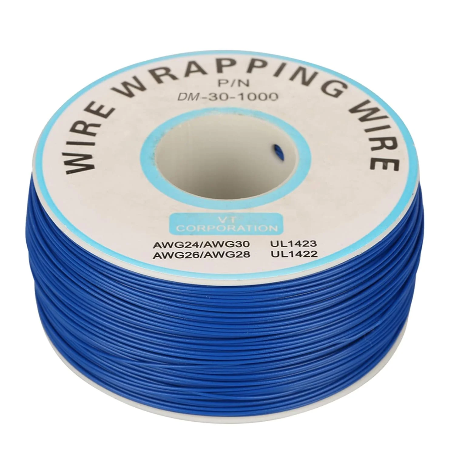 یک حلقه سیم روکش دار، سیم مسی تک رشته بافته شده 30AWG، قطر هسته 0.25 میلی متر (آبی) یک حلقه سیم روکش دار، سیم مسی تک رشته بافته شده 30AWG، قطر هسته 0.25 میلی متر (آبی)