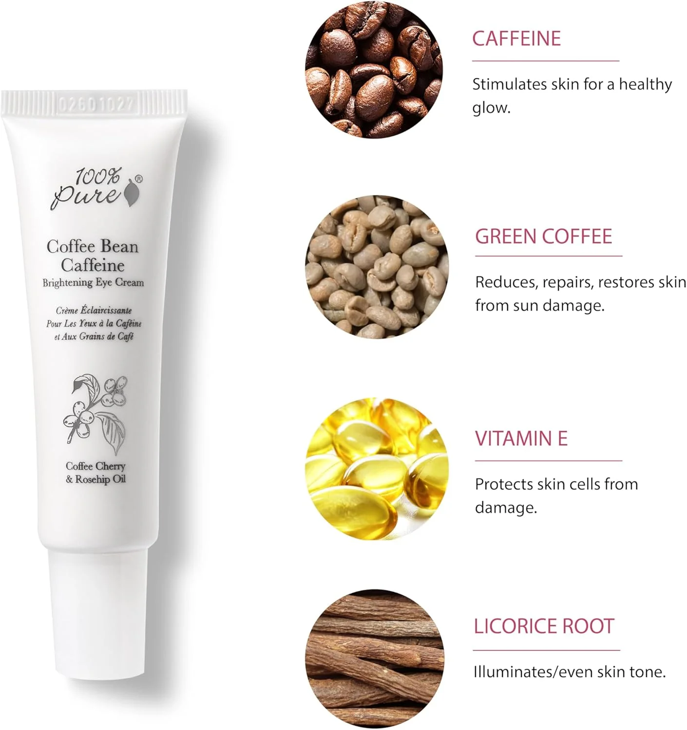 کرم دور چشم حاوی کافئین و عصاره دانه قهوه خالص برای کاهش چین و چروک، ضد پیری و درمان تیرگی زیر چشم مناسب پلک و ناحیه زیر چشم کرم دور چشم حاوی کافئین و عصاره دانه قهوه خالص برای کاهش چین و چروک، ضد پیری و درمان تیرگی زیر چشم مناسب پلک و ناحیه زیر چشم