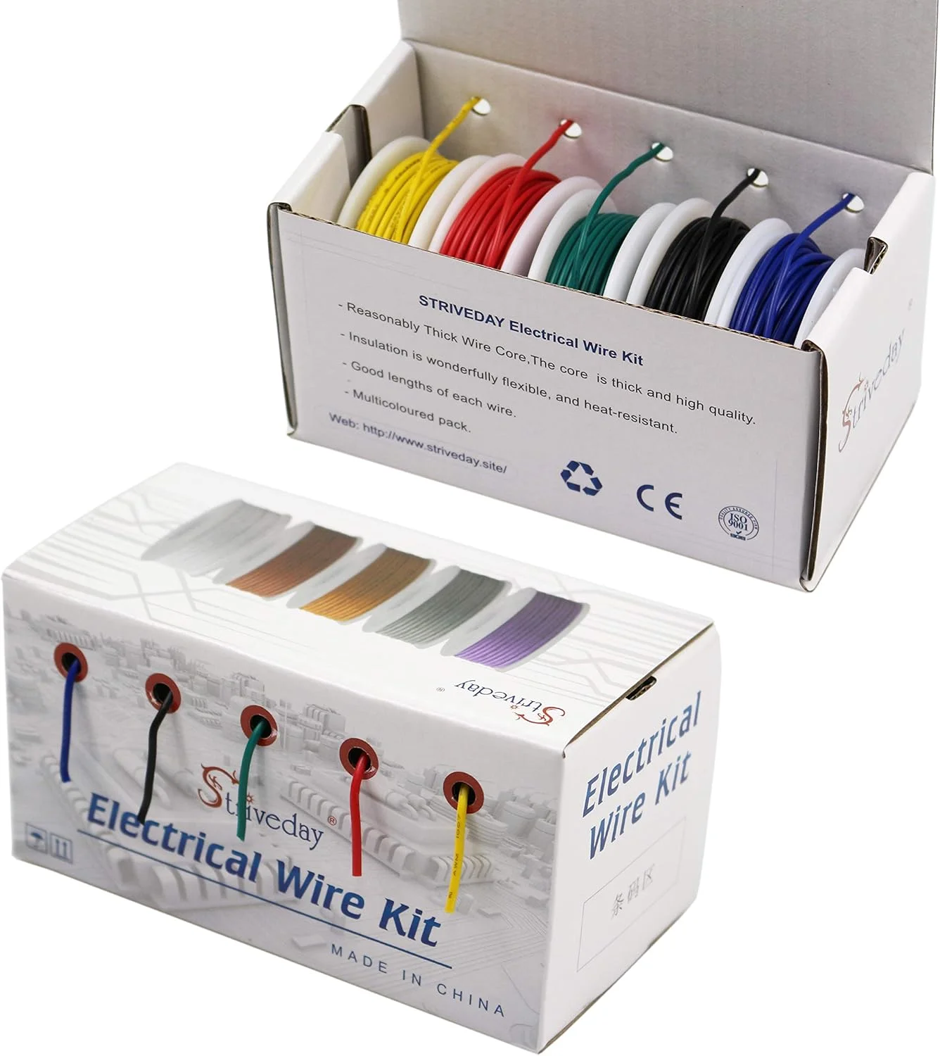 سیم برق PVC انعطاف پذیر 22 AWG، سیم مسی قلع اندود 22 گیج، کابل های 300 ولت، سیم الکترونیکی رشته ای، کابل برق DIY BOX سیم برق PVC انعطاف پذیر 22 AWG، سیم مسی قلع اندود 22 گیج، کابل های 300 ولت، سیم الکترونیکی رشته ای، کابل برق DIY BOX