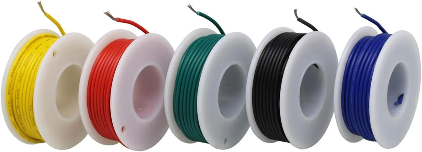 سیم برق PVC انعطاف پذیر 22 AWG، سیم مسی قلع اندود 22 گیج، کابل های 300 ولت، سیم الکترونیکی رشته ای، کابل برق DIY BOX سیم برق PVC انعطاف پذیر 22 AWG، سیم مسی قلع اندود 22 گیج، کابل های 300 ولت، سیم الکترونیکی رشته ای، کابل برق DIY BOX