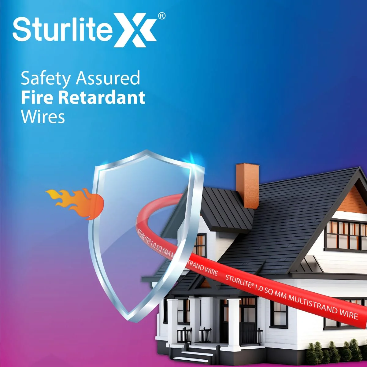 سیم برق ۴۵ متری Sturlite Home Guard FR-LF، (۱ میلیمتر مربع) با عایق PVC و مس خالص | چند رشته، مقاوم در برابر آتش و ضد جونده، کابل انعطاف پذیر تک حلقه برای اتصالات خانگی و صنعتی (قرمز) سیم برق ۴۵ متری Sturlite Home Guard FR-LF، (۱ میلیمتر مربع) با عایق PVC و مس خالص | چند رشته، مقاوم در برابر آتش و ضد جونده، کابل انعطاف پذیر تک حلقه برای اتصالات خانگی و صنعتی (قرمز)