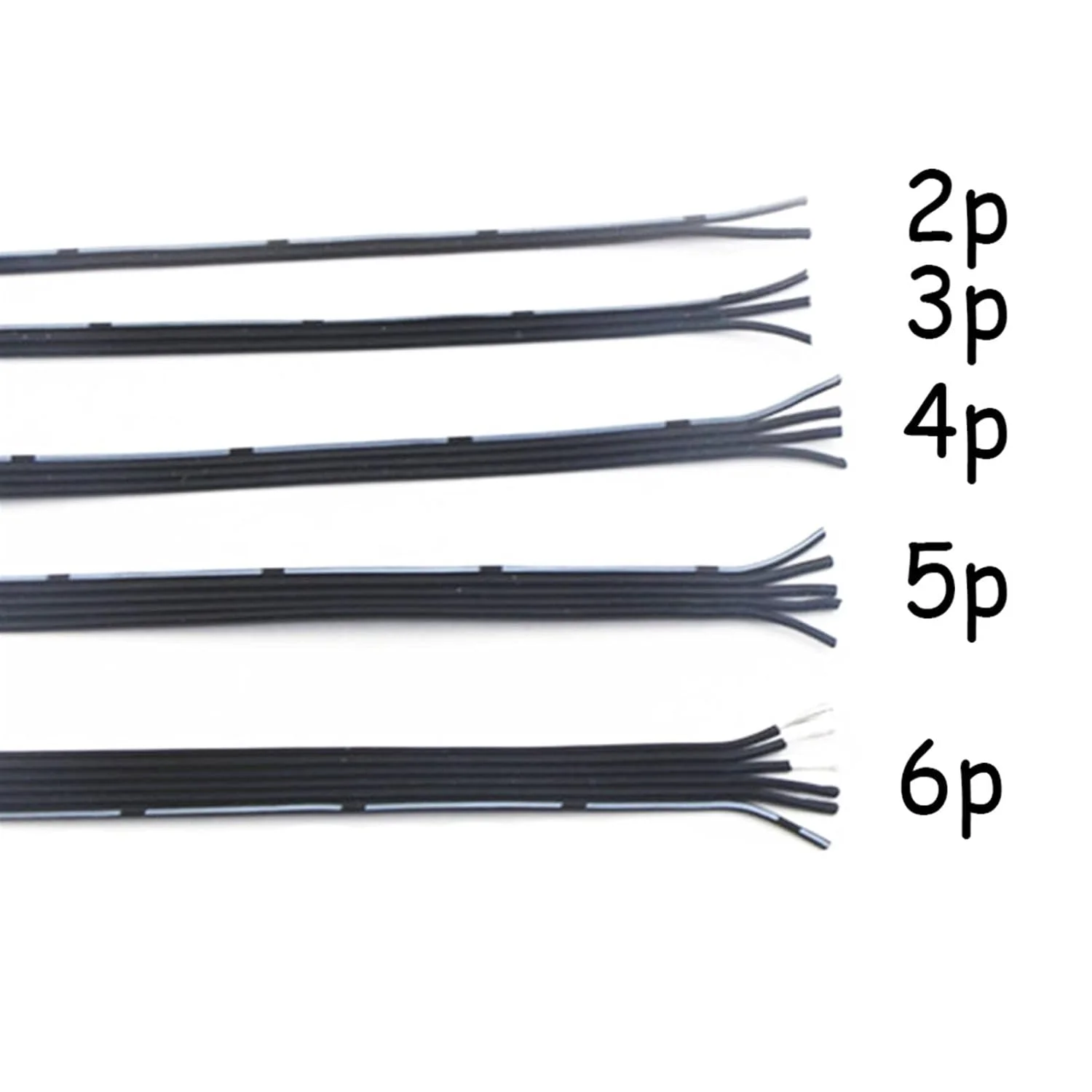 کابل محافظ ZDmalt کابل سیلیکونی موازی مسی قلع اندود، سیم داخلی بازوی گرامافون 20 22 24AWG، سیم عایق دار 1P 2P 3P 4P 5P 6P، سیم سفید مشکی سیم اتصال به زمین (سایز: 1 متر، رنگ: 24AWG 6P)