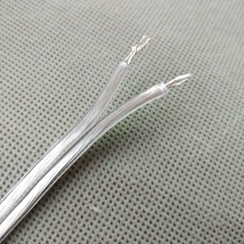 TOOLAE - سیم برق شفاف موازی دو پین 2 * 1.5mm2 برای سیم برق لامپ روشنایی آویز لوستر (شفاف 2x1.5mm2 10 متر)