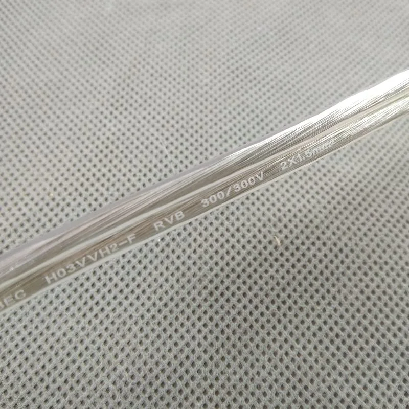 TOOLAE - سیم برق شفاف موازی دو پین 2 * 1.5mm2 برای سیم برق لامپ روشنایی آویز لوستر (شفاف 2x1.5mm2 10 متر)