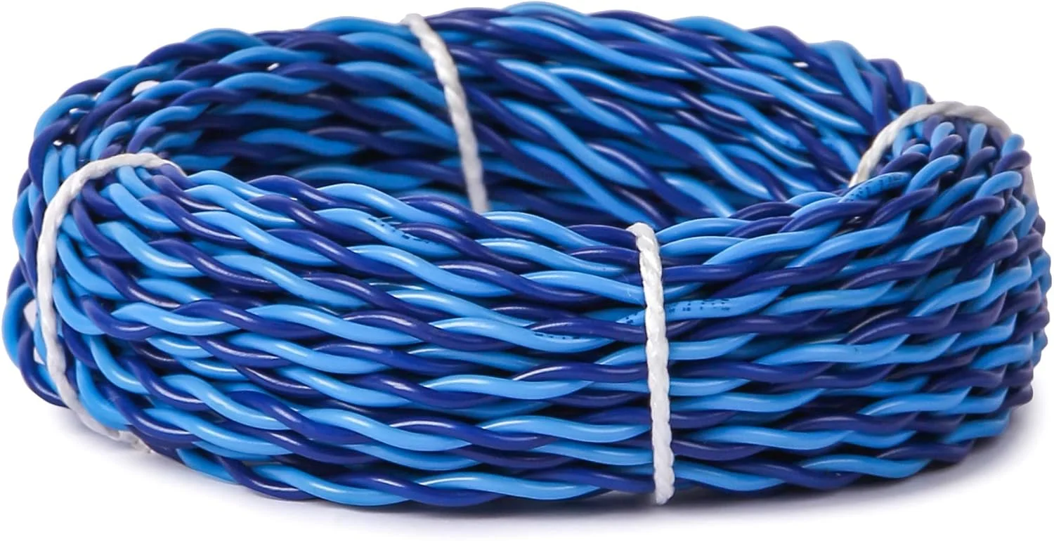 سیم و کابل مسی انعطاف پذیر دو هسته ای OXCORD 20/76 برای اتصالات خانگی و صنعتی (15 متر) 49 فوت