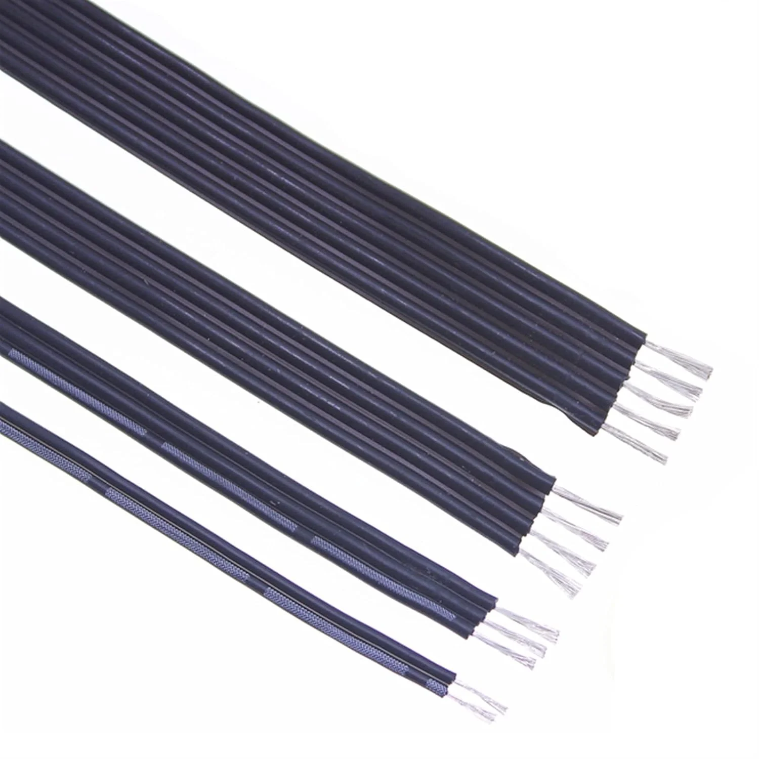 کابل محافظ سیم و کابل فوق العاده نرم مقاوم در برابر دمای بالا و پایین 2P 3P 4P 5P 6P سیم موازی سیم اتصال به زمین (اندازه: 4 پین 10 متر، رنگ: 22AWG)