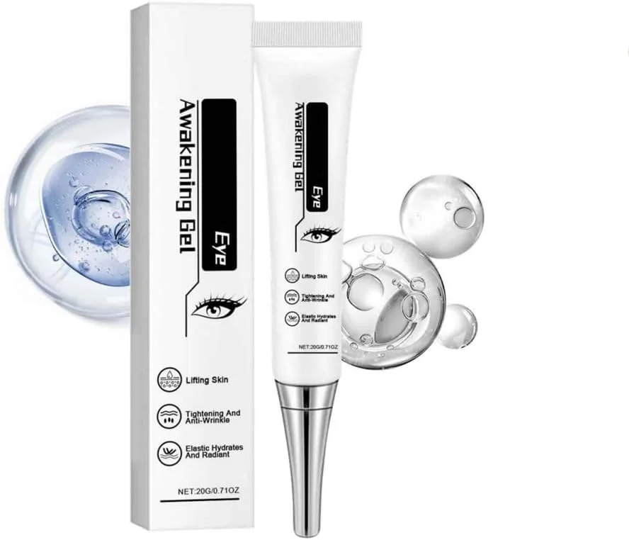 ژل دور چشم بیداری آزونی، کرم سفت کننده و لیفتینگ طبیعی دور چشم، کرم دور چشم ضد پیری ارگانیک برای سیاهی و پف زیر چشم، کرم آبرسان زیر چشم برای انواع پوست (1 عدد)