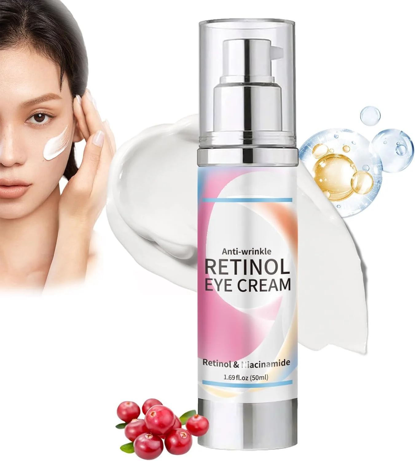 کرم دور چشم آزونی برای تیرگی و پف، کرم ضد چروک دور چشم، سفت کننده و لیفتینگ، ضد پیری، صاف کننده خطوط ریز، مرطوب کننده عمیق، تسکین دهنده پیری زیر چشم، کاهش دهنده پف زیر چشم