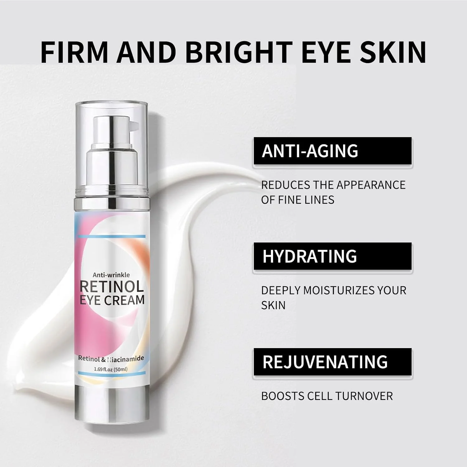 کرم دور چشم آزونی برای تیرگی و پف، کرم ضد چروک دور چشم، سفت کننده و لیفتینگ، ضد پیری، صاف کننده خطوط ریز، مرطوب کننده عمیق، تسکین دهنده پیری زیر چشم، کاهش دهنده پف زیر چشم