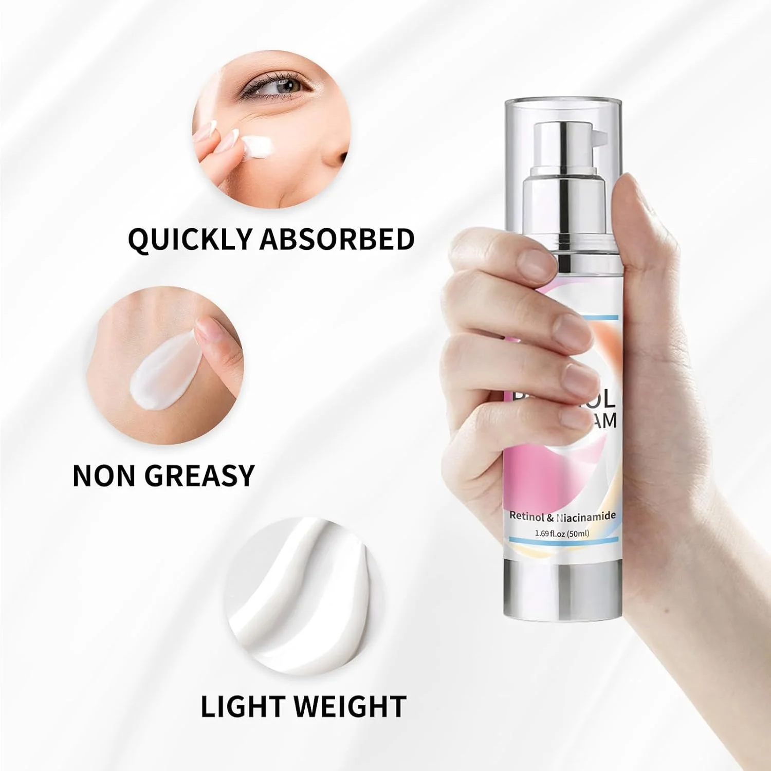 کرم دور چشم آزونی برای تیرگی و پف، کرم ضد چروک دور چشم، سفت کننده و لیفتینگ، ضد پیری، صاف کننده خطوط ریز، مرطوب کننده عمیق، تسکین دهنده پیری زیر چشم، کاهش دهنده پف زیر چشم