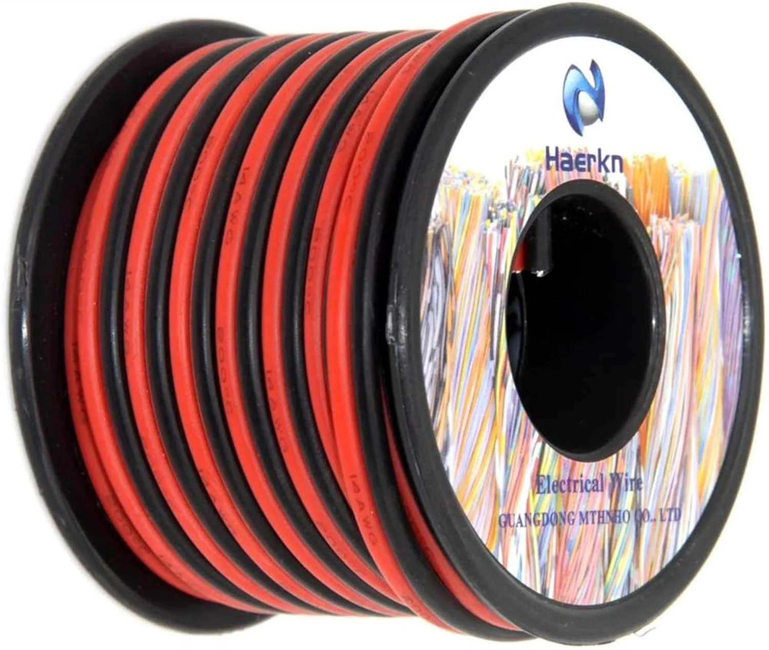 کابل برق، سیم برق 14 AWG سیم سیلیکونی برق 2 هادی سیم موازی 15 متر [مشکی 7.5 متر قرمز 7.5 متر] قلاب از مس قلع اندود شده