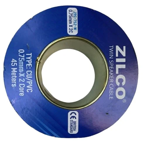 کابل بلندگو 2 هسته ای 0.75mm² - رول 45 متری | سیم برق دوقلو CU/PVC برای صدا، سیستم های صوتی، بلندگوها و آمپلی فایرها | کابل عایق سفید انعطاف پذیر کابل بلندگو 2 هسته ای 0.75mm² - رول 45 متری | سیم برق دوقلو CU/PVC برای صدا، سیستم های صوتی، بلندگوها و آمپلی فایرها | کابل عایق سفید انعطاف پذیر