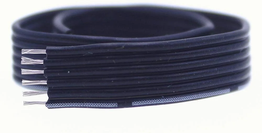 AETOOL - سیم سیلیکونی چند هسته ای موازی 2P 3P 4P 5P 6P 8P 9P 10P 12P 14P 30awg 26 28 24 22AWG مقاوم در برابر حرارت بالا (مشکی 8 پین 10 متر)